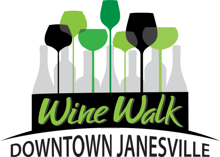 Downtown Janesville Wine Walk header logo